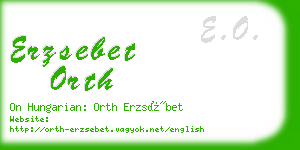 erzsebet orth business card